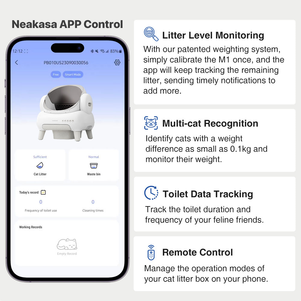 Neakasa M1 Plus Lite Open-Top Self-Cleaning Cat Litter Box